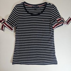 Tommy Hilfiger Blouse Top‎ Women’s Small Blue White Stripe